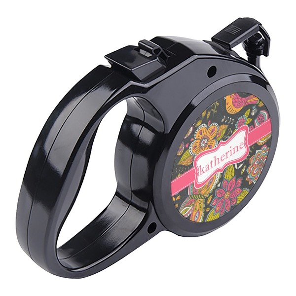 Birds & Butterflies Retractable Dog Leash - Angle