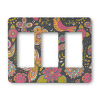 Birds & Butterflies Rocker Style Light Switch Cover - Three Switch