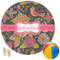Birds & Butterflies Round Beach Towel (Personalized)