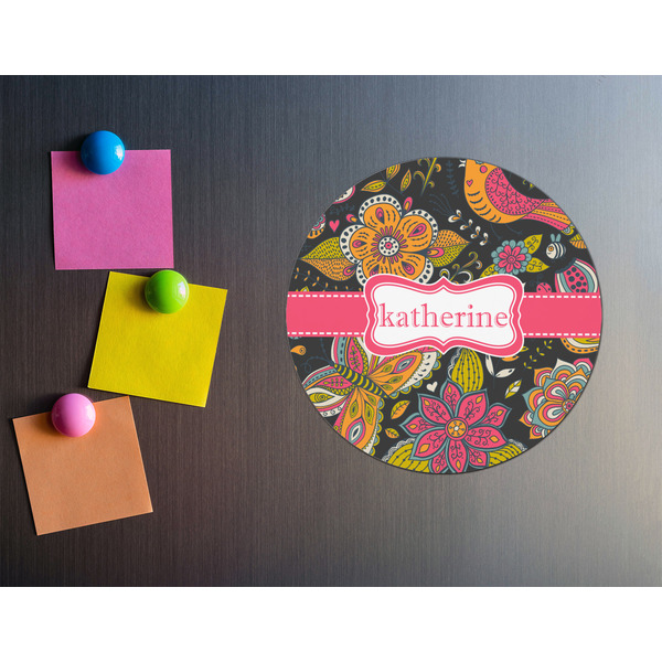 Birds & Butterflies Round Fridge Magnet - LIFESTYLE