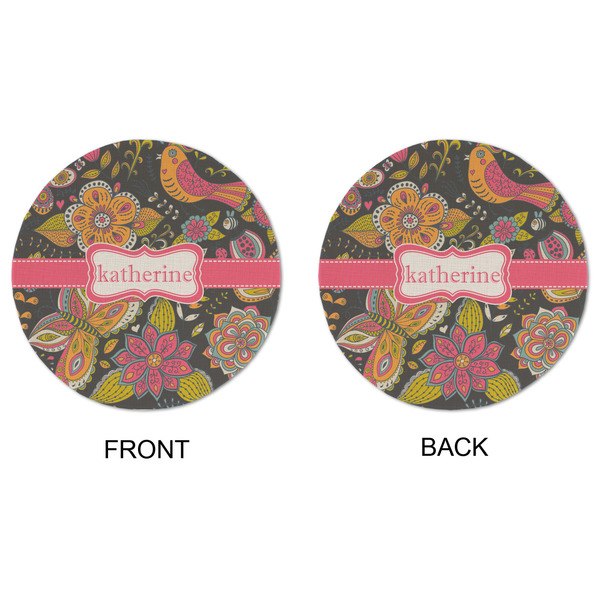 Birds & Butterflies Round Linen Placemats - APPROVAL (double sided)