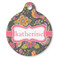 Birds & Butterflies Round Pet ID Tag - Large - Front