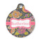 Birds & Butterflies Round Pet ID Tag - Small (Personalized)