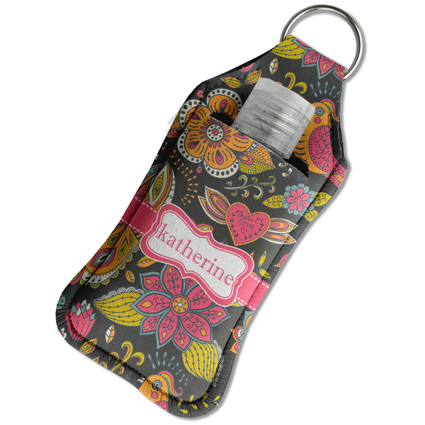 Birds & Butterflies Sanitizer Holder Keychain - Large in Case