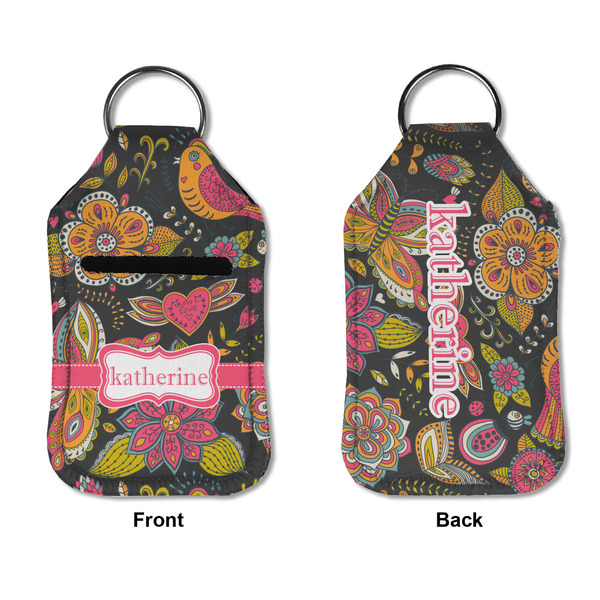 Birds & Butterflies Sanitizer Holder Keychain - Small APPROVAL (Flat)
