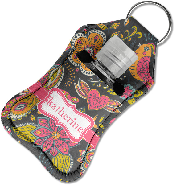 Birds & Butterflies Sanitizer Holder Keychain - Small in Case