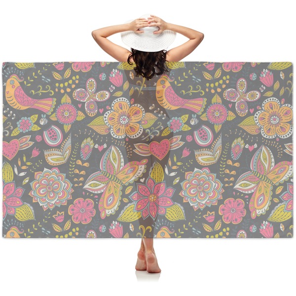 Custom Birds & Butterflies Sheer Sarong