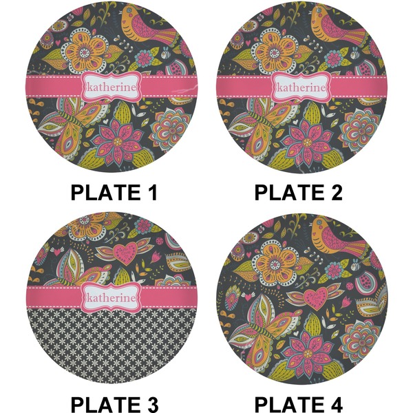 Birds & Butterflies Set of Lunch / Dinner Plates (Approval)