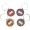 Birds & Butterflies Wine Charms (Set of 4) (Personalized)