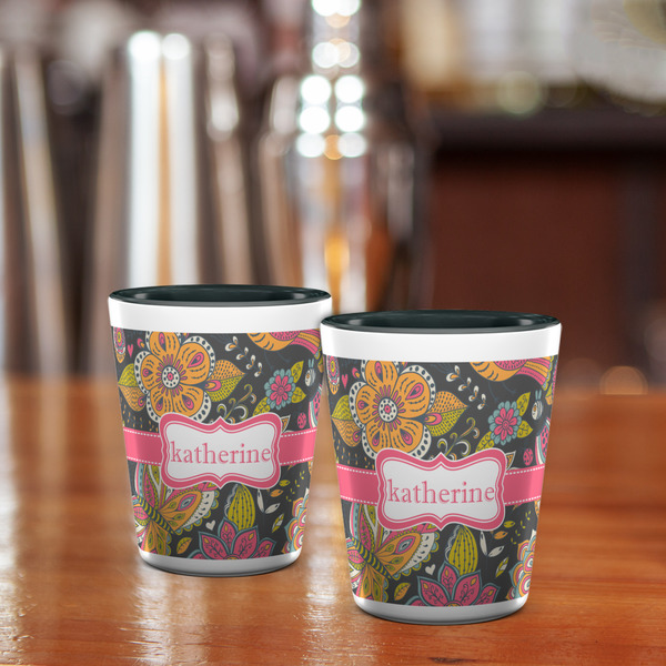 Birds & Butterflies Shot Glass - Two Tone - LIFESTYLE