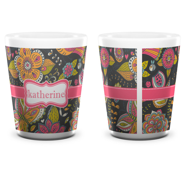 Birds & Butterflies Shot Glass - White - APPROVAL