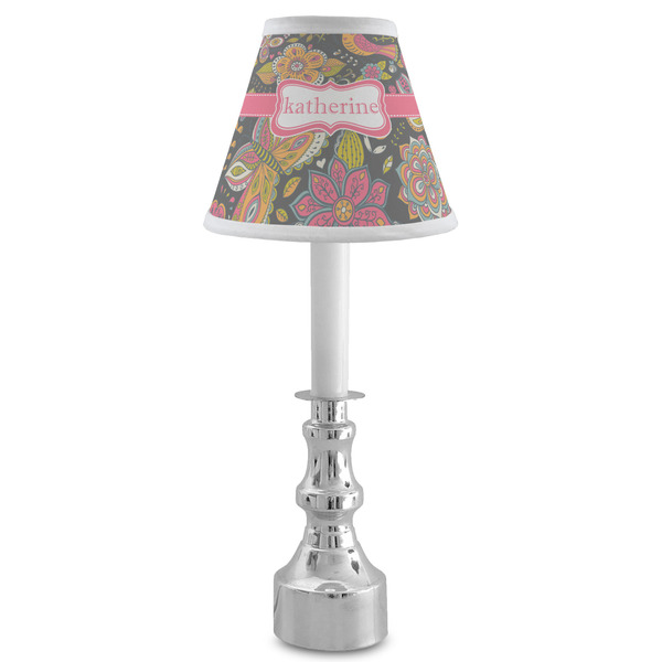 Birds & Butterflies Small Chandelier Lamp - LIFESTYLE (on candle stick)
