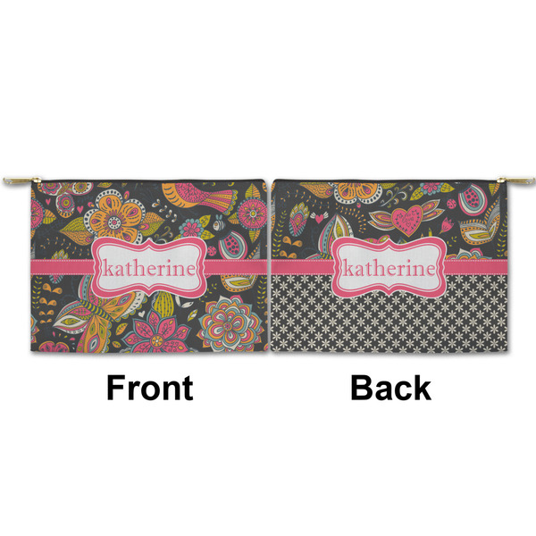 Birds & Butterflies Small Zipper Pouch Approval (Front and Back)