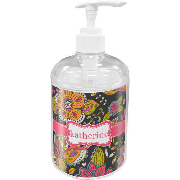 Custom Birds & Butterflies Acrylic Soap & Lotion Bottle (Personalized)