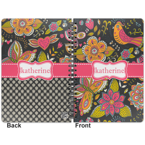 Birds & Butterflies Spiral Journal 7 x 10 - Apvl