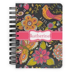 Birds & Butterflies Spiral Notebook - 5x7 w/ Name or Text