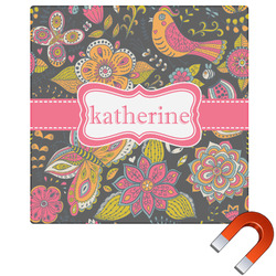 Birds & Butterflies Square Car Magnet - 10" (Personalized)