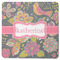 Birds & Butterflies Square Rubber Backed Coaster (Personalized)