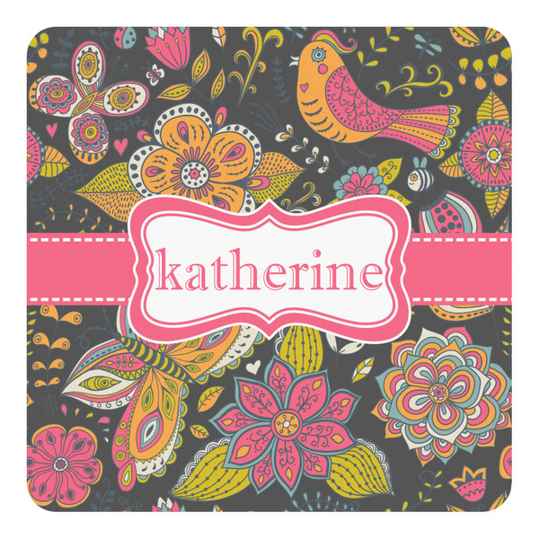 Custom Birds & Butterflies Square Decal - Small (Personalized)