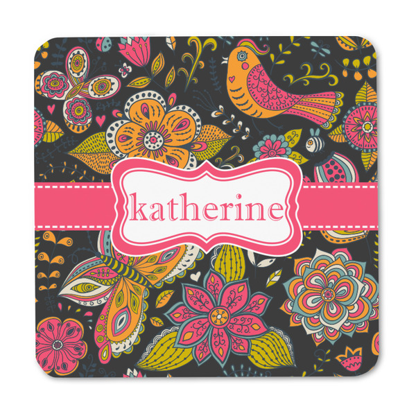 Birds & Butterflies Square Fridge Magnet - FRONT