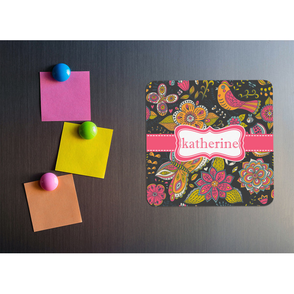 Birds & Butterflies Square Fridge Magnet - LIFESTYLE