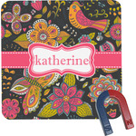 Birds & Butterflies Square Fridge Magnet (Personalized)