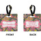 Birds & Butterflies Square Luggage Tag (Front + Back)