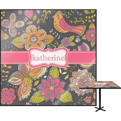 Birds & Butterflies Square Table Top - 30" (Personalized)