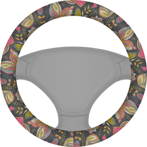 Custom Birds & Butterflies Steering Wheel Cover