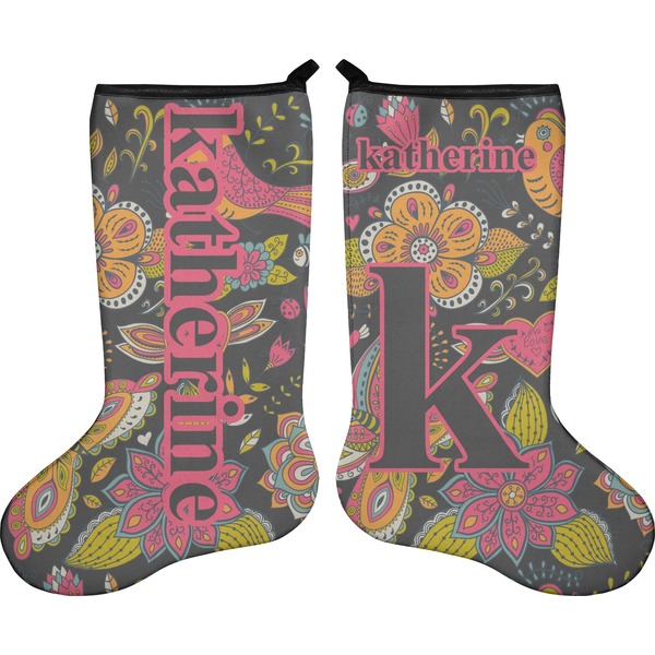 Birds & Butterflies Stocking - Double-Sided - Approval