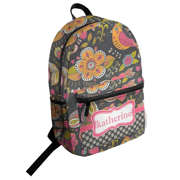 Custom Birds & Butterflies Student Backpack (Personalized)