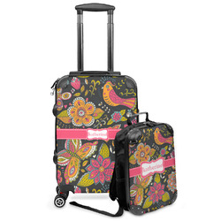 Birds & Butterflies Kids 2-Piece Luggage Set - Suitcase & Backpack (Personalized)