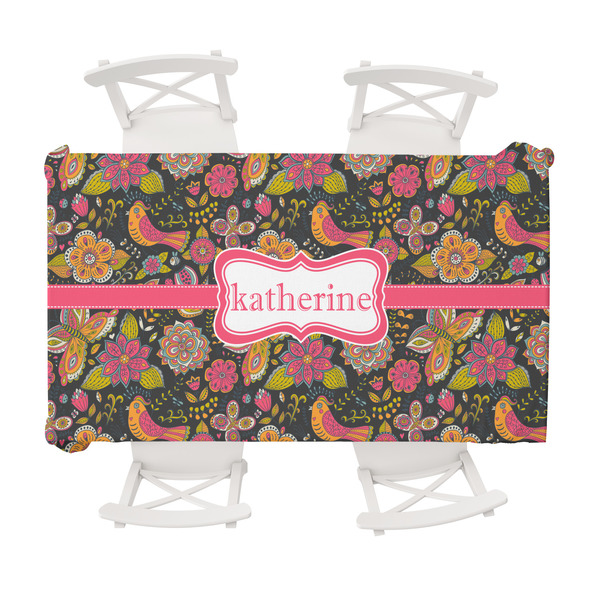 Custom Birds & Butterflies Tablecloth - 58"x102" (Personalized)