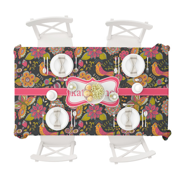 Birds & Butterflies Tablecloths (58"x102") - TOP VIEW