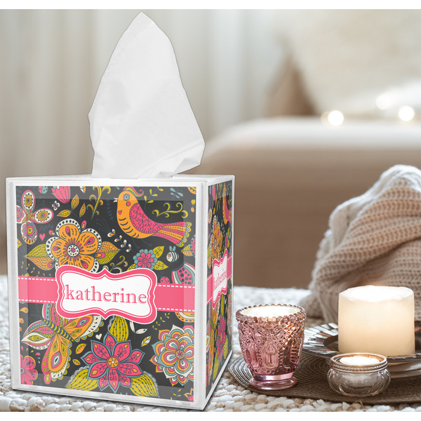 Birds & Butterflies Tissue Box - LIFESTYLE