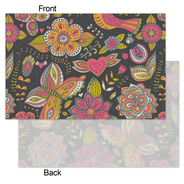 Birds & Butterflies Tissue Paper - Heavyweight - Small - Front & Back