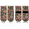 Birds & Butterflies Toddler Ankle Socks - Double Pair - Front and Back - Apvl