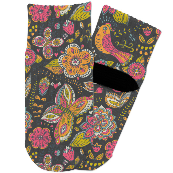 Custom Birds & Butterflies Toddler Ankle Socks