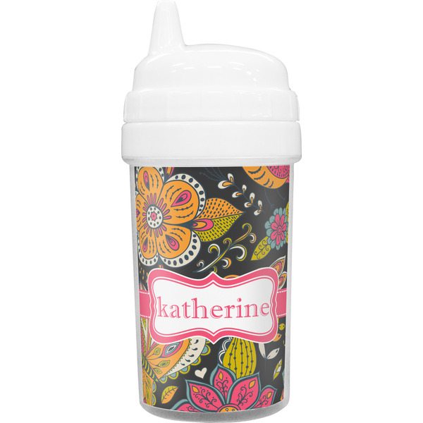 Custom Birds & Butterflies Toddler Sippy Cup (Personalized)