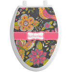 Birds & Butterflies Toilet Seat Decal - Elongated (Personalized)