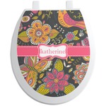 Birds & Butterflies Toilet Seat Decal (Personalized)