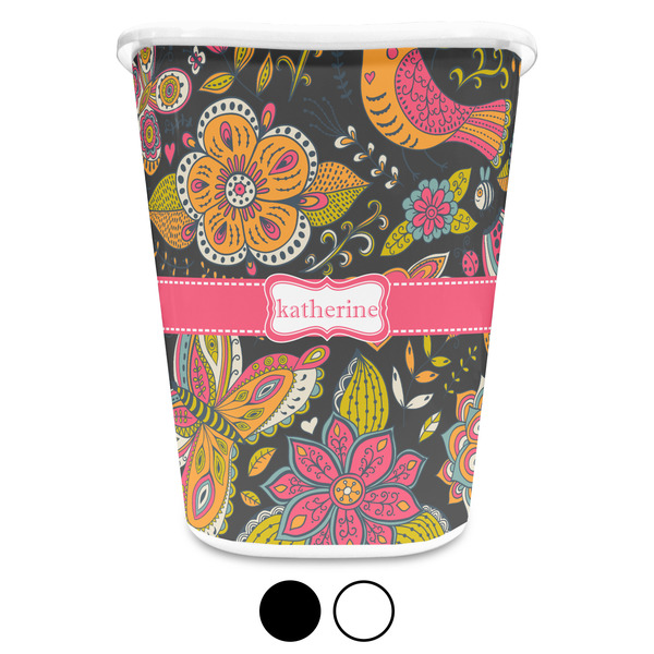 Birds & Butterflies Custom Waste Basket