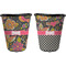 Birds & Butterflies Trash Can Black - Front and Back - Apvl