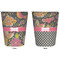 Birds & Butterflies Trash Can White - Front and Back - Apvl