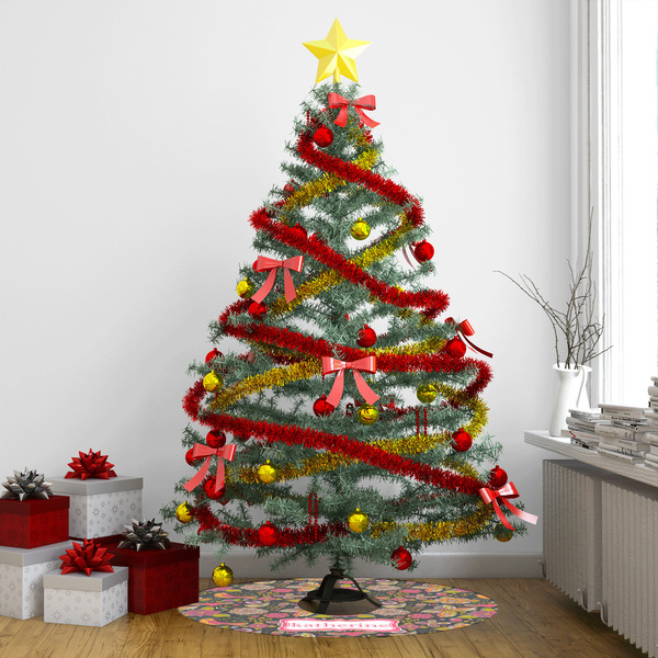 Birds & Butterflies Tree Skirt - In context