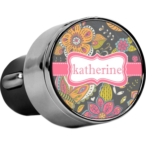 Custom Birds & Butterflies USB Car Charger (Personalized)