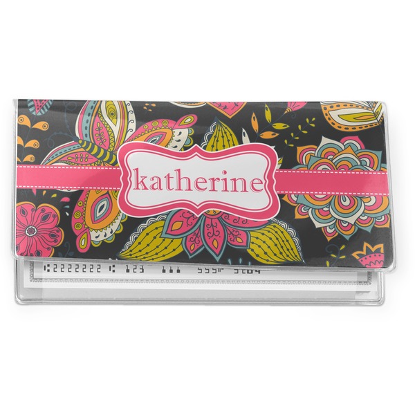 Custom Birds & Butterflies Vinyl Checkbook Cover (Personalized)