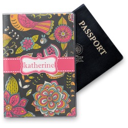 Birds & Butterflies Vinyl Passport Holder (Personalized)