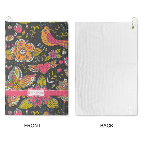 Birds & Butterflies Waffle Weave Golf Towel - Approval