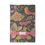 Birds & Butterflies Waffle Weave Golf Towel (Personalized)